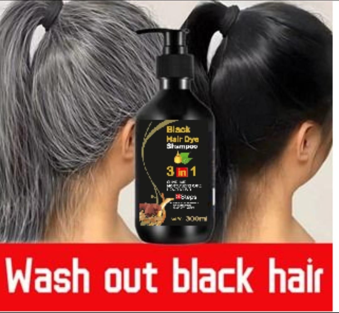 3-IN-1 BLACK HAIR DYE SHAMPOO (AYURVEDIC NO SIDE EFFECT)