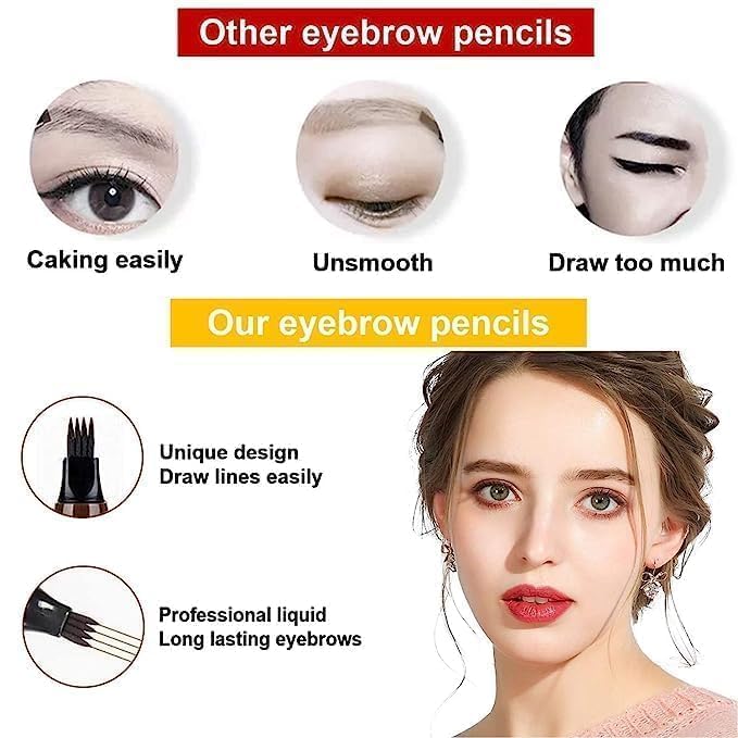 3D Waterproof Microblading Eyebrow Pen | Combo Offer - Black + Brown